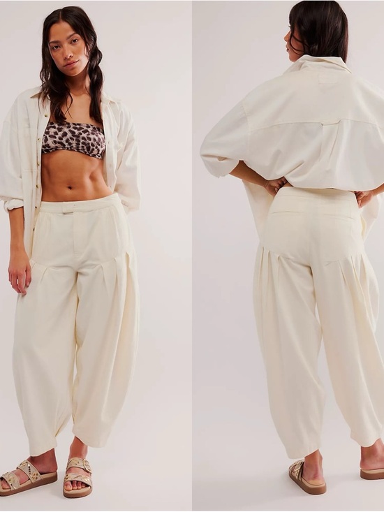 Free People Pants - NWT- Free People Sarina Pleated Trousers